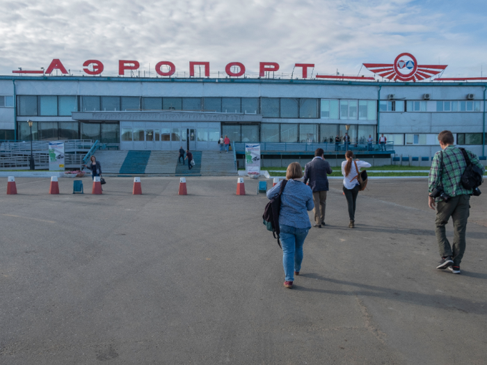 From Mirny, we had to take a one-hour flight to get to the diamond mine.