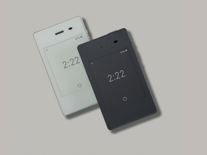 The Light Phone 2 comes in two colors, which Tang said are based on the lightest color of E Ink and the darkest color of E Ink.