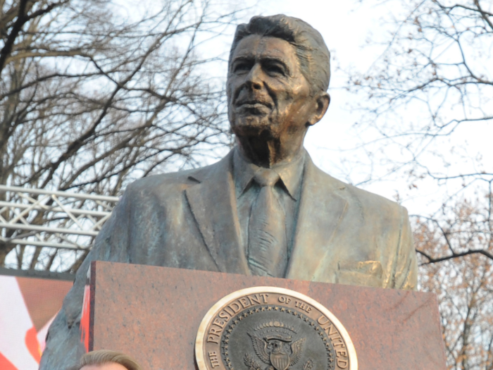 Reagan also has a statue in Warsaw, Poland.