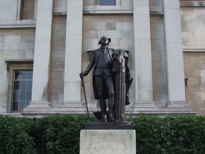 George Washington has a statue in London, England.