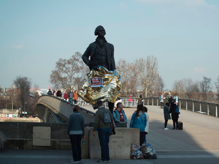 Thomas Jefferson also has a statue in Paris.