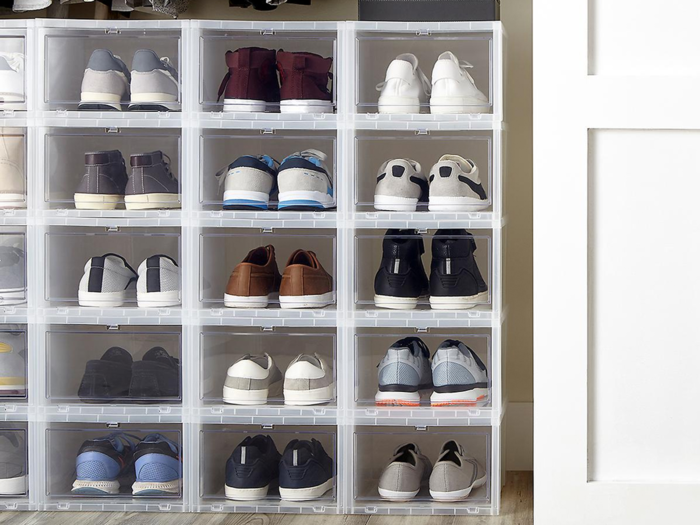 Boxes that help easily organize a big shoe collection