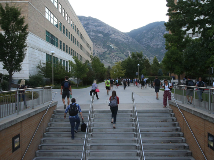 10. Brigham Young University: 36.4% of students received Pell Grants.