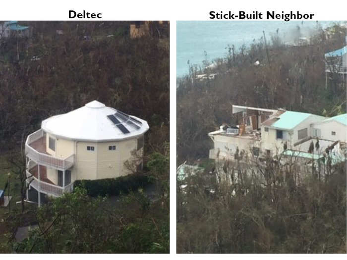 A couple weeks later, Deltec homes also withstood Hurricane Irma.