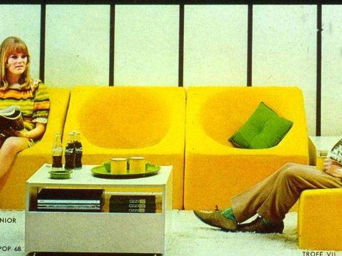 As time went on Ikea introduced new designs and styles. This 1969 catalog featured a Rofe easy chair and Pop 68 table.