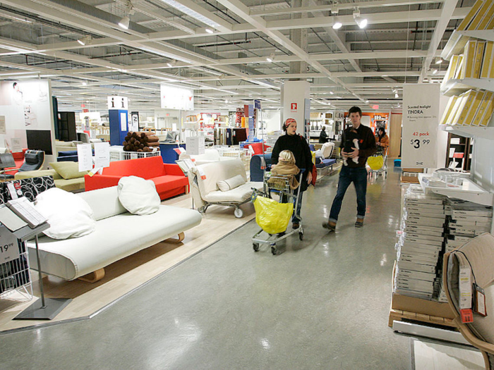 Ikea opened its first showroom in 1953, which gave customers a chance to come and experience the furniture before buying it. The showroom was located in Älmhult, Sweden. Today, most Ikea stores have large showroom areas to test and feel the furniture.