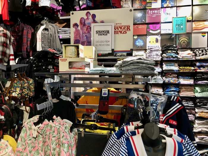 We also found a whole section devoted to merchandise from "Stranger Things, Season 2."