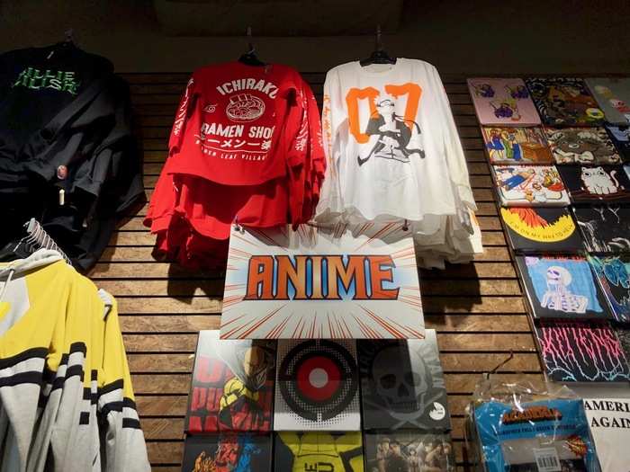 Over 75% of the items at Hot Topic are licensed by intellectual property
owners like entertainment studios, music labels, and music vendors, Vranes told us. Still, we could not believe how many fandoms we found in the store.