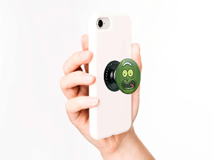 An PopSocket Pickle Rick from "Rick and Morty"