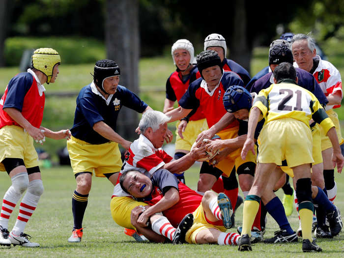 Rucks are just as chaotic as they are in other leagues...