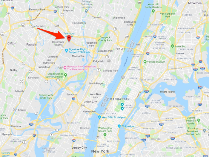 Teterboro is only about 12 miles from Manhattan, making it the closest private jet airport to the city.