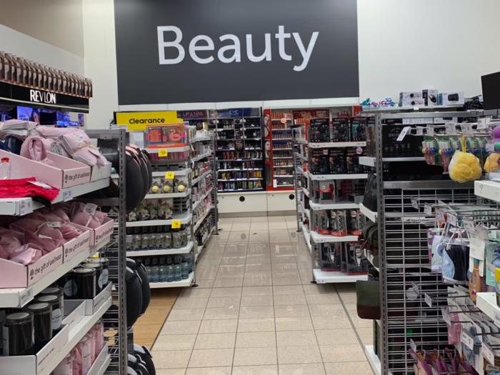 The beauty section was not as developed as they are at US Targets, which are known for their illuminated cosmetic and bath sections. Despite this lack of dramatic flair, there were various forms of cosmetics and spa products available to customers.