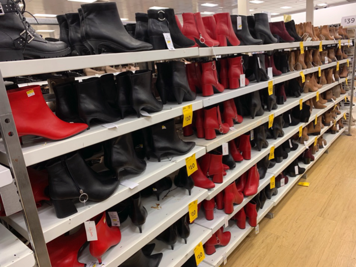 Shoes were split between seasons, and this section truly encompassed all options for footwear. The rows upon rows of shoes were also reasonably priced, thus appealing to my strict student budget.