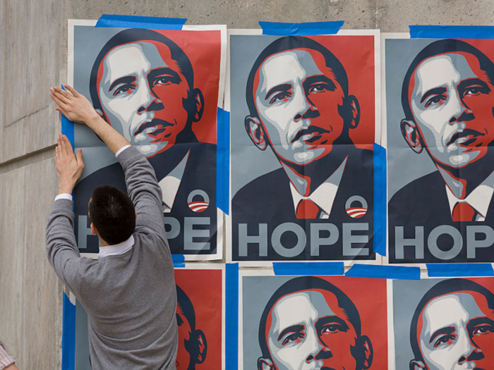 Barack Obama (2008): "Hope" and "Change we can believe in"