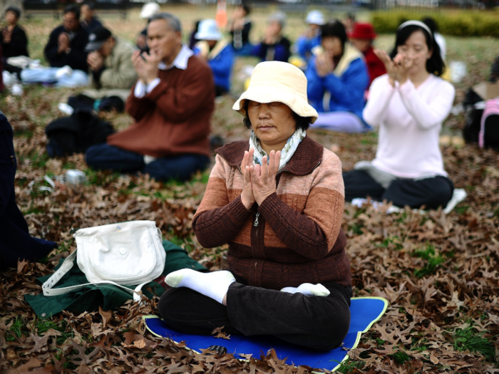 Falun Gong is a system that combines Buddhism, mysticism, and exercise, but it also touches on aliens and ethnic separation.