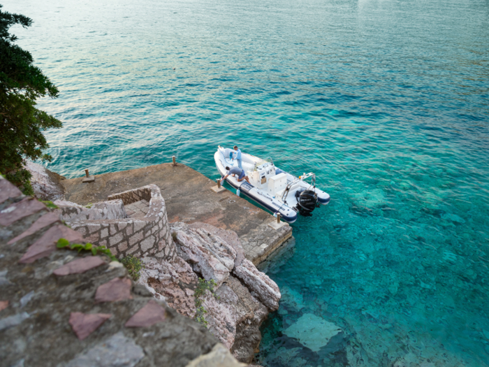 Visitors can sail from the resort to secluded bays perfect for a swim or lunch.