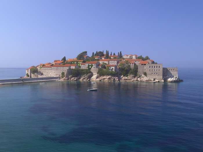 The island, or islet, of Sveti Stefan has 15th-century village roots and is only accessible to hotel guests.