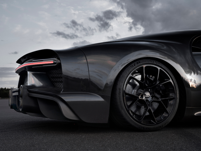 The rear diffuser provides enough downforce for the Super Sport+