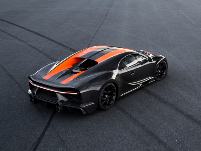 The 8.0-liter, quad-turbo W16 engine — nicknamed "Thor" — is the same powerplant that cranks out 1,500 horsepower in the Chiron that the Super Sport 300+ is based on.