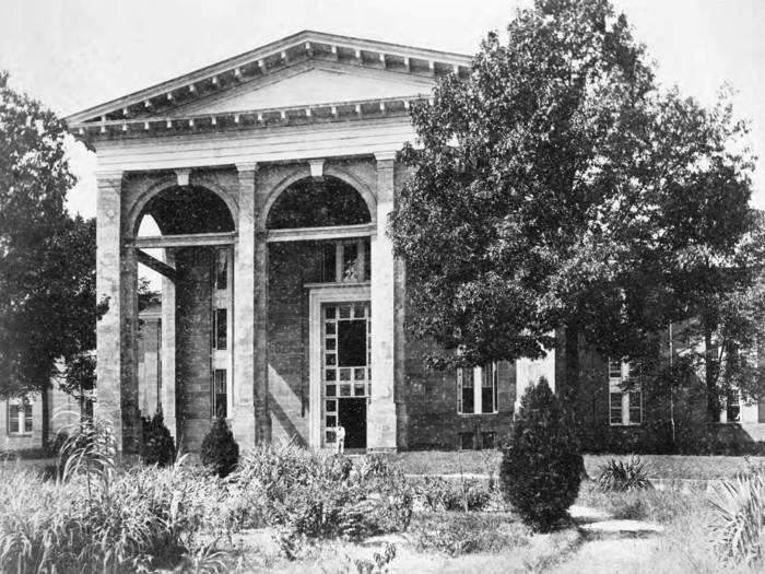 The hospital was located on a hilltop surrounded by a rolling green landscape.