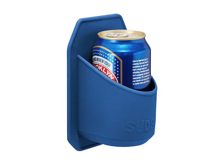 A shower beer holder for mid-rinse brews