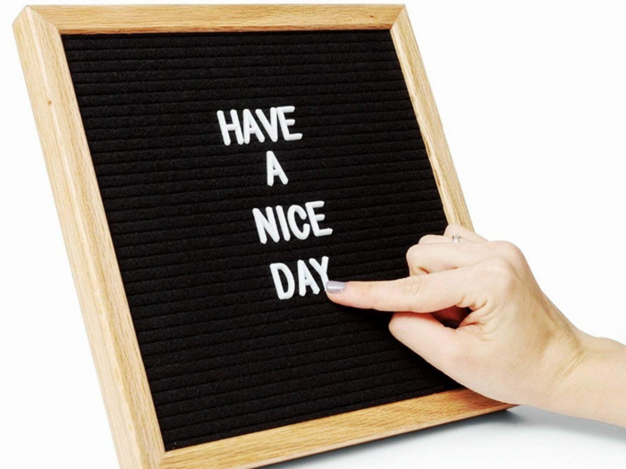 A letter board they can leave fun messages on