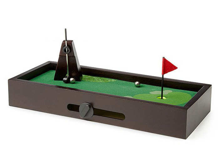 A miniature golf course they can escape to from the comfort of their desk