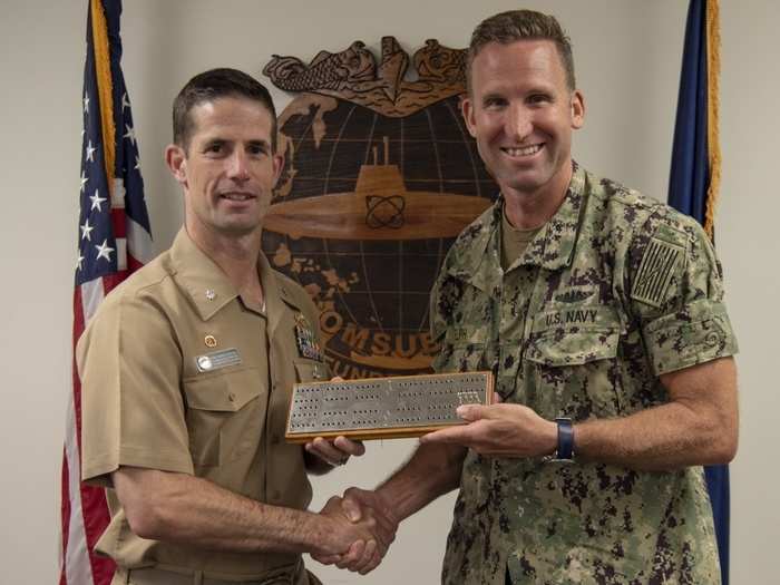 In Navy tradition, a lucky cribbage board belonging to Cmdr. Richard O