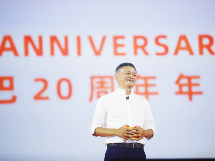 "What a wonderful world with so many opportunities in it," Ma said in a moving address about Alibaba