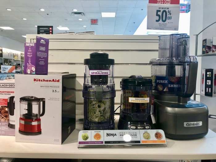 ... as well as basic kitchen appliances like blenders and food processors.