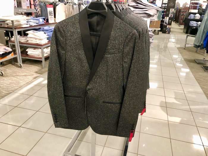 This sparkly blazer for $140 was definitely not our look, but it added some vibrancy to the offerings in the store.