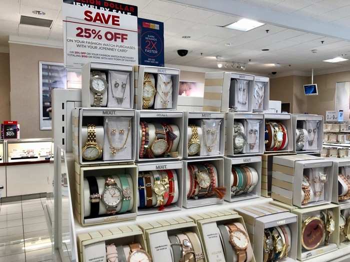 There were also a lot of stylish watches that were 25% off for holders of the JCPenney credit card.