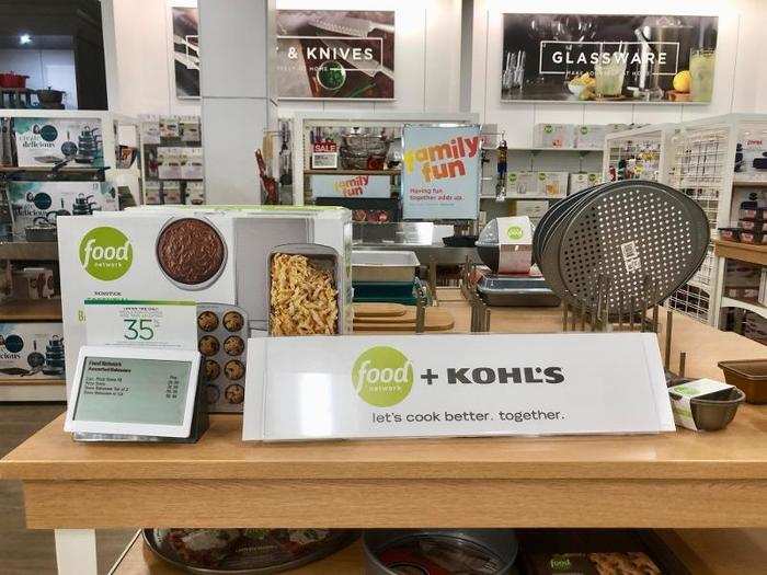 We liked the different kitchen displays that highlighted different partnerships between cooking brands and Kohl