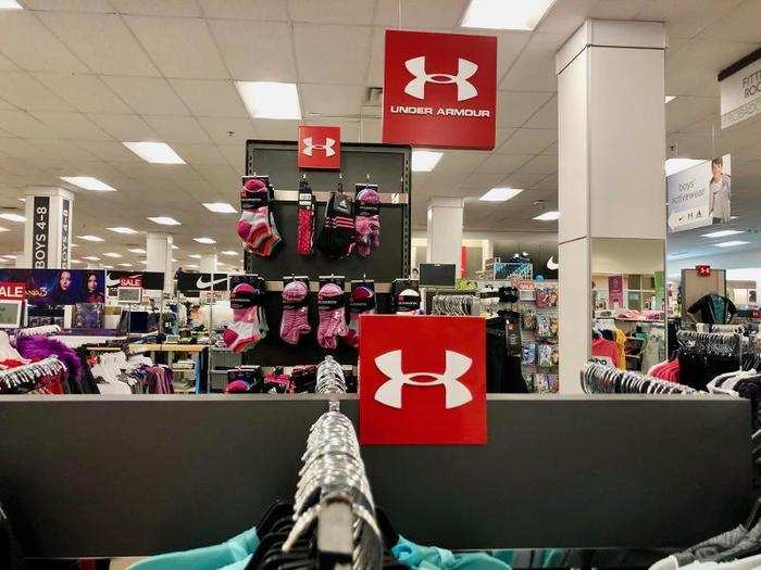 In the sports attire section, there was an entire section for Under Armour apparel, an athleticwear company that has had a bit of a hard time winning over the North American market. We would also find some clothes from Nike and Adidas downstairs later on.