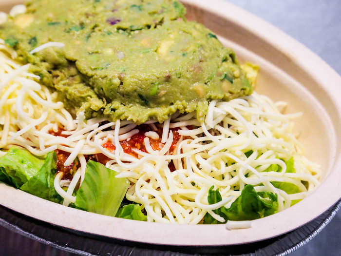 Everything in this bowl was slightly higher-quality than its Qdoba counterpart. The lettuce was slightly greener, the guacamole more substantial, and the salsa fresher.