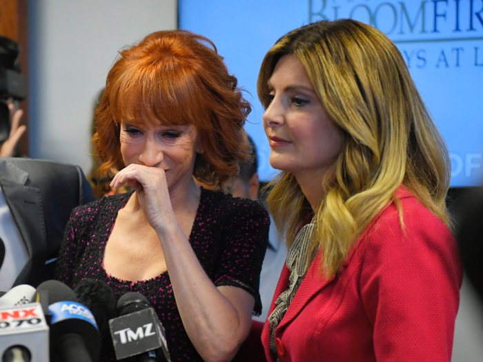 In June 2017, Bloom hosted a press conference with well-known comedian Kathy Griffin.