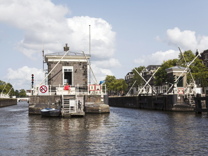 The bridge houses once boarded Amsterdam