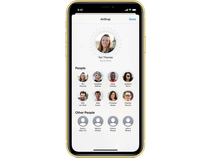 AirDrop: iPhone 11 has an improved AirDrop function powered by Apple