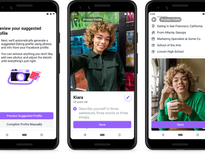 Unsurprisingly, Facebook Dating allows users to automatically fill in their profiles will information from their Facebook profile. It