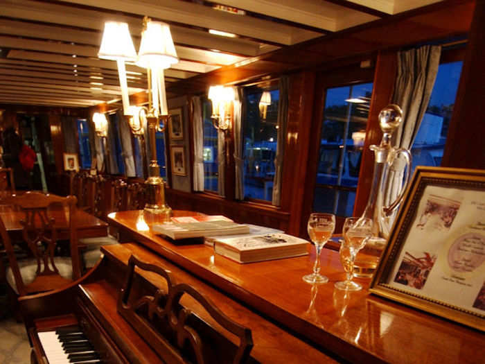 Up to 22 guests were able to dine on the vessel.