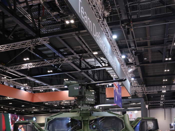 The Australian Defence Force (ADF), a branch of the Australian army, was present and showed off its new tactical vehicles, made by Australian firm Thales.