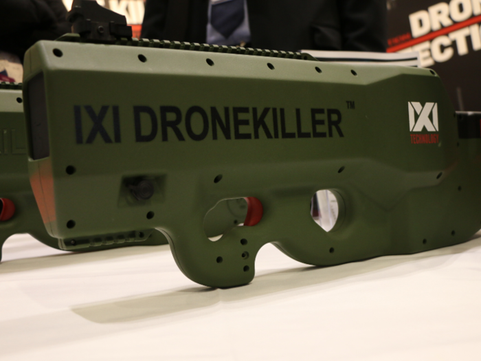 There was this wireless handheld anti-UAV gun called the Dronekiller.