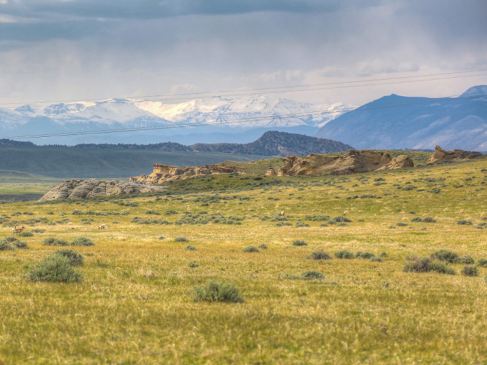 The Monster Lake Ranch that West is reported to have bought spans at least 1,400 acres of grassy plains with a backdrop of dramatic mountains.