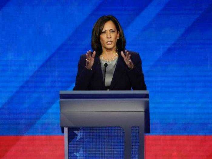 Sen. Kamala Harris drew laughs and applause for saying Trump