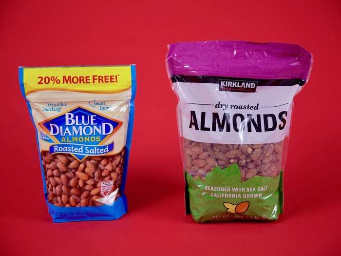 5. ROASTED ALMONDS — Our last comparison was between Kirkland Signature