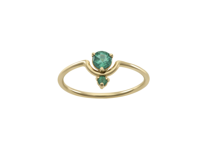 Nestled Emeralds Ring