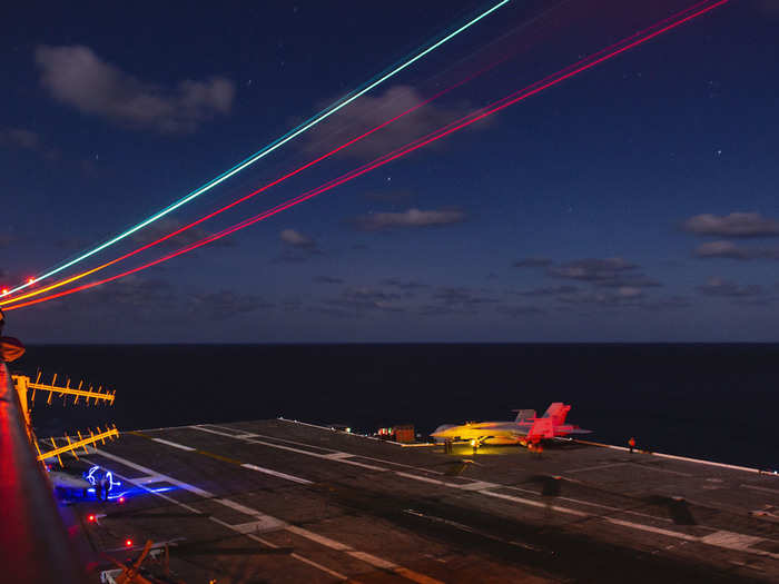 The squadrons and staff of CVW 3 are part of Carrier Strike Group (CSG) 10, also known as the USS Dwight D. Eisenhower CSG, which includes Ike, the Ticonderoga-class guided-missile cruisers USS Monterey (CG 61), USS San Jacinto (CG 56), and USS Vella Gulf (CG 72); and the ships and staff of Destroyer Squadron (DESRON) 26.