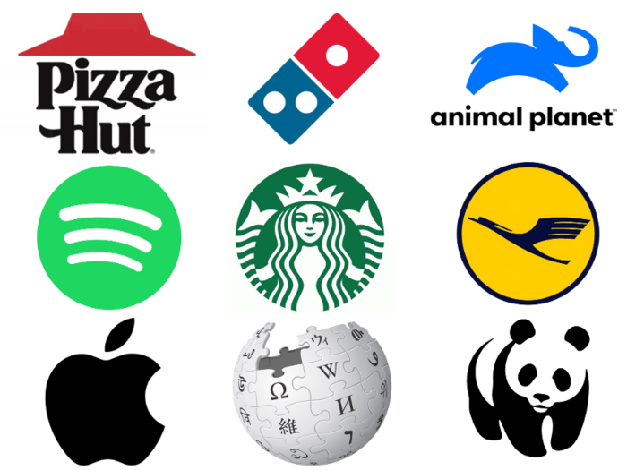 Descriptive logos are easier to identify with.