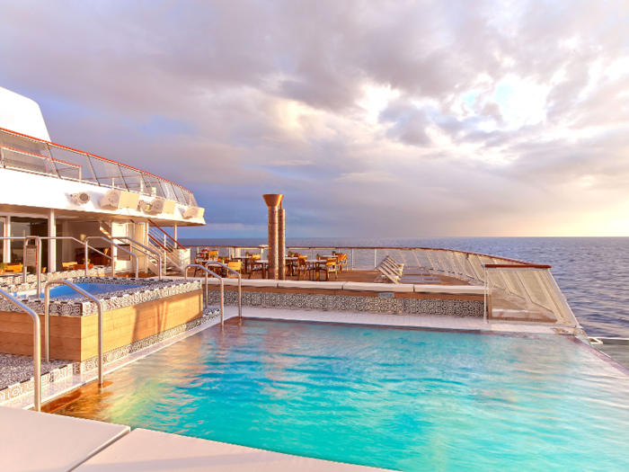 The ship has an infinity pool.