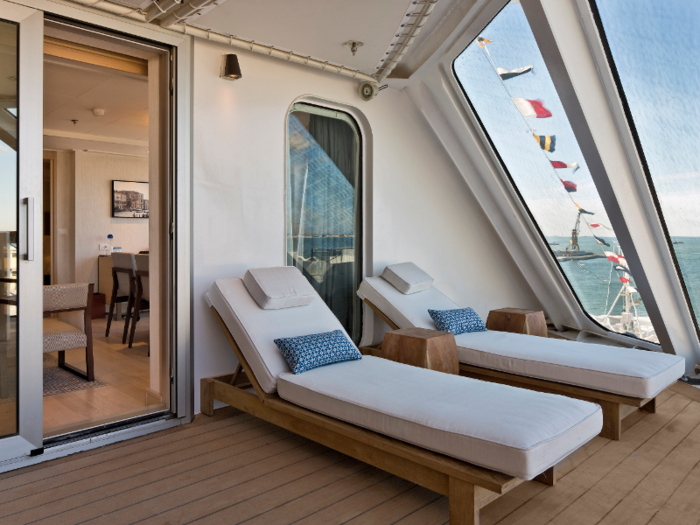 The "explorer" suite has a veranda.